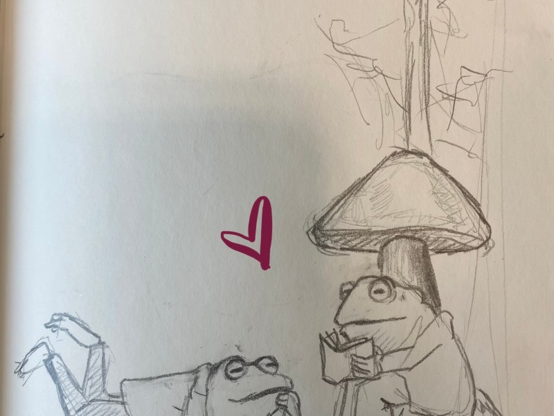Toad and Frog in love