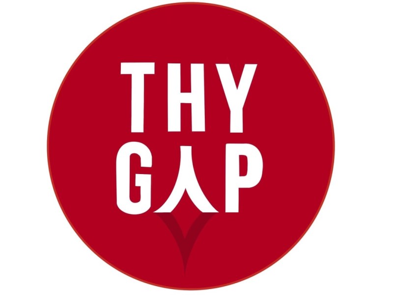 The logo of the Telugu film podcast "ThyGap"