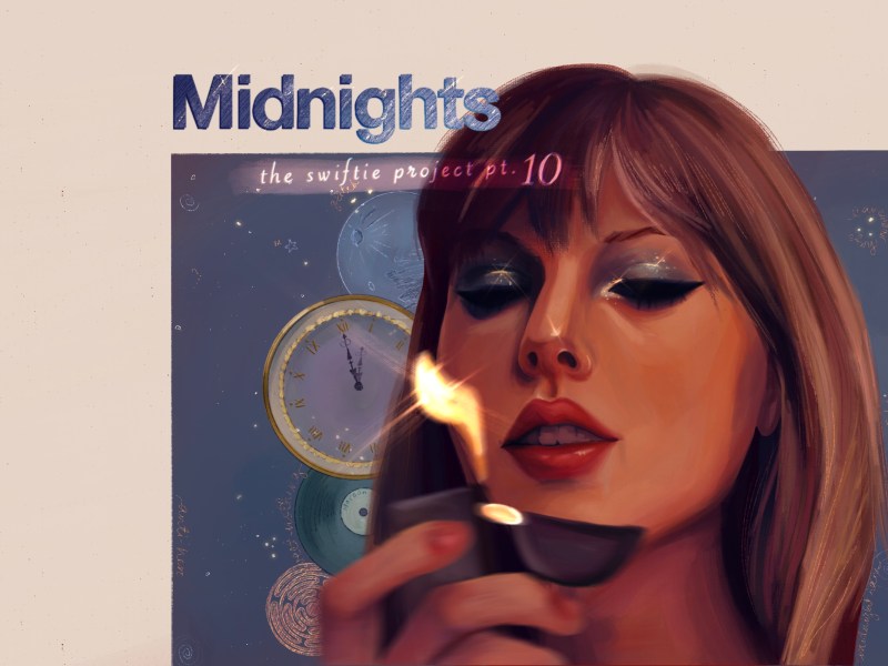 Illustration of Taylor Swift's Midnights album.