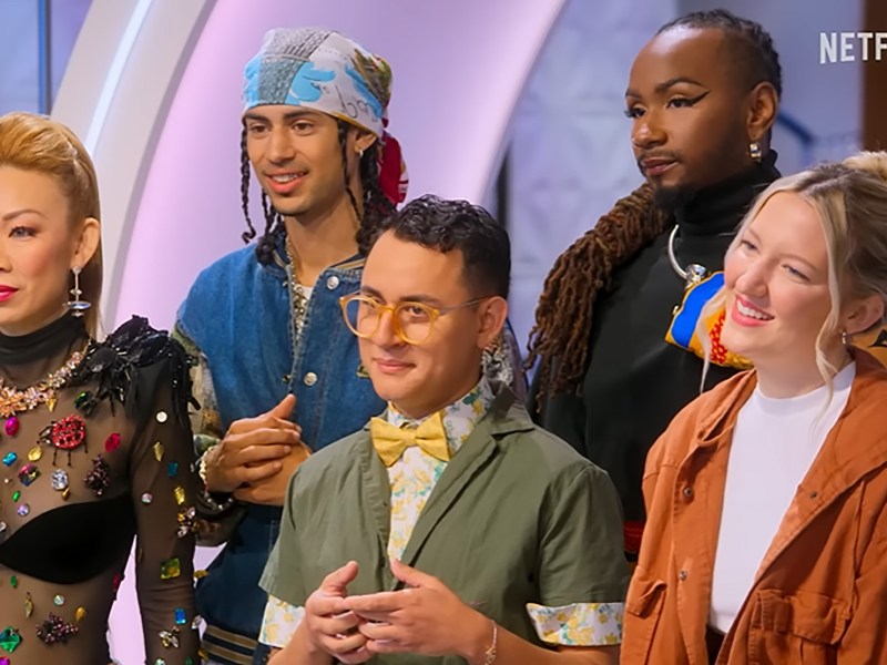 Image of a contestants from Next in Fashion standing next to each other