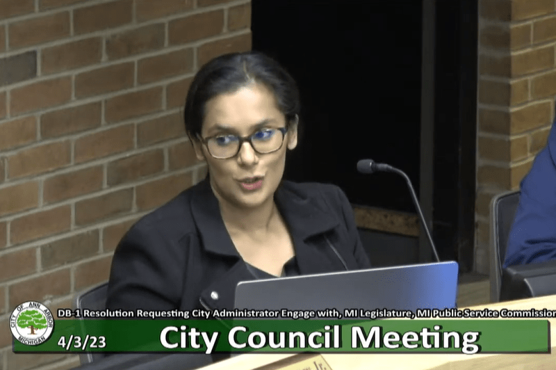 City Council member addresses meeting